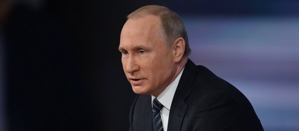 December 17, 2015. Russian President Vladimir Putin at the 11th annual news conference at the World Trade Center on Krasnaya Presnya December 17, 2015. Russian President Vladimir Putin at the 11th annual news conference at the World Trade Center on Krasnaya Presnya - Sputnik International