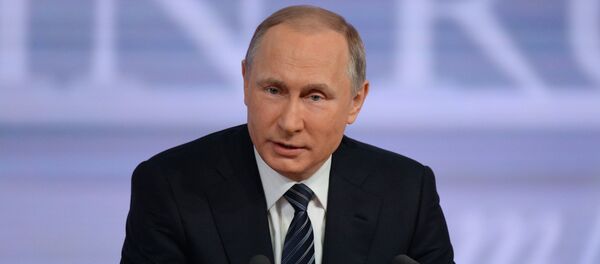 December 17, 2015. Russian President Vladimir Putin at the 11th annual news conference at the World Trade Center on Krasnaya Presnya December 17, 2015. Russian President Vladimir Putin at the 11th annual news conference at the World Trade Center on Krasnaya Presnya - Sputnik International