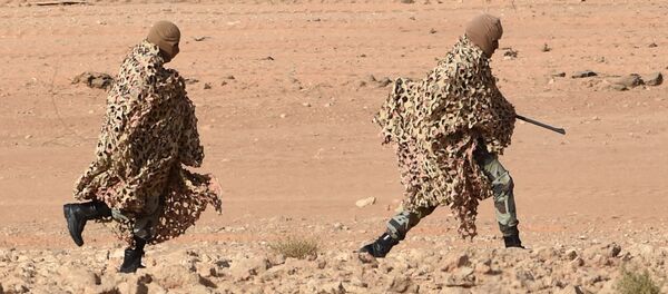 Snipers of Saudi Special forces run before taking a position during anti-terrorist exercises (File) - Sputnik International