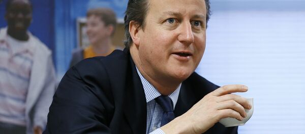 Britain's Prime Minister David Cameron takes a drink. Britain's Prime Minister David Cameron takes a drink. - Sputnik International