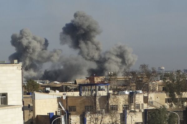 The US-led coalition airstrike in Ramadi, the capital of Iraq's Anbar province, 70 miles (115 kilometers) west of Baghdad, Iraq. - Sputnik International
