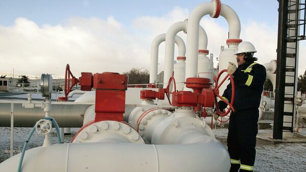 A worker carries out a routine check at a natural gas control centre of Turkey's Petroleum and Pipeline Corporation, 35 km (22 miles) west of Ankara, on January 7, 2009 - Sputnik International