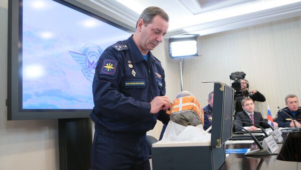 Chairman of the Air Accident Investigation Commission Nikolai Primak at the briefing on the start of decoding and analyzing of the flight data recorders from the Su-24M plane downed by a Turkish fighter over Syria on November 24, 2015 - Sputnik International