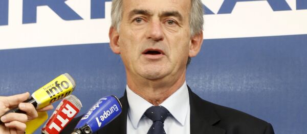Airfrance Chief Executive Frederic Gagey speaks during a news conference in Paris, France December 20, 2015. Airfrance Chief Executive Frederic Gagey speaks during a news conference in Paris, France December 20, 2015. - Sputnik International