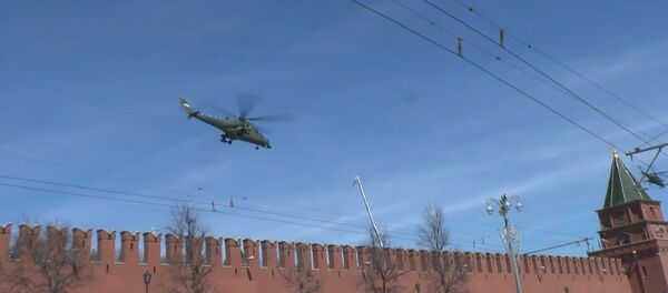 Mi35MS takes off from the Kremlin SITE - Sputnik International
