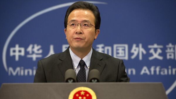 Chinese foreign ministry spokesman Hong Lei speaks during a daily briefing at the Ministry of Foreign Affairs office in Beijing, China. (File) - Sputnik International