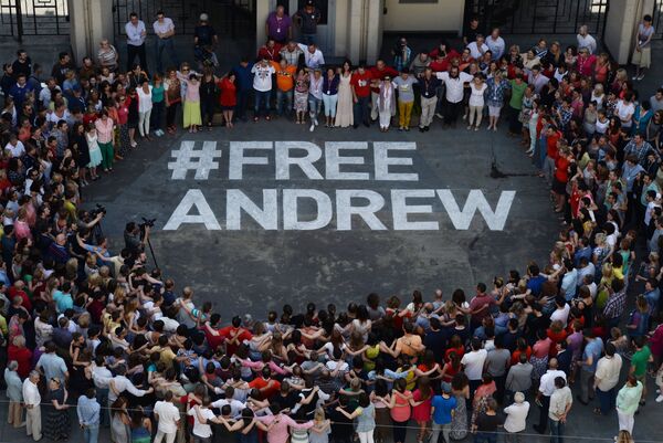 Flash mob in support of photographer Andrei Stenin Flash mob in support of photographer Andrei Stenin - Sputnik International