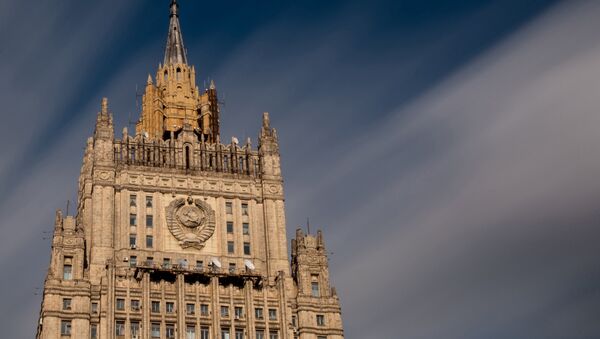 Building of the Russian Ministry of Foreign Affairs on Moscow's Smolenskaya-Sennaya Square - Sputnik International