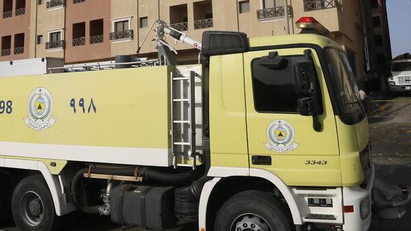 A Saudi firefighter truck. File photo - Sputnik International
