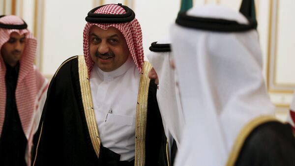 Qatar's Foreign Minister Khalid bin Mohammad Al-Attiyah attends a meeting for Gulf states Foreign Ministers in Riyadh, December 7, 2015 - Sputnik International