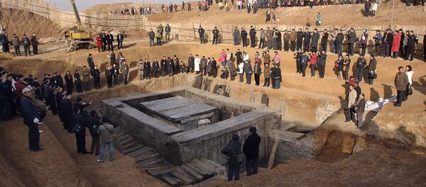 An imperial tomb of the Western Han Dynasty, which dates back to around 121 BC, is unearthed in Liuan, central China's Anhui province 07 January 2007 An imperial tomb of the Western Han Dynasty, which dates back to around 121 BC, is unearthed in Liuan, central China's Anhui province 07 January 2007 - Sputnik International