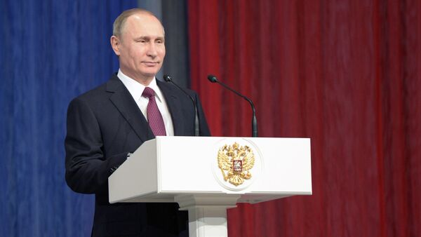 Vladimir Putin attends gala marking Rescue Workers' Day - Sputnik International