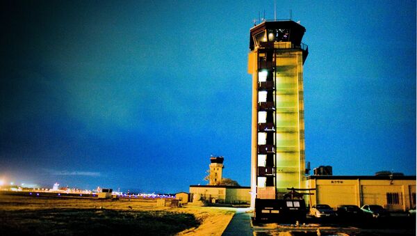 The air traffic controller tower overlooks entire flight line at Yokota Air Base, Japan, March 24, 2011 - Sputnik International