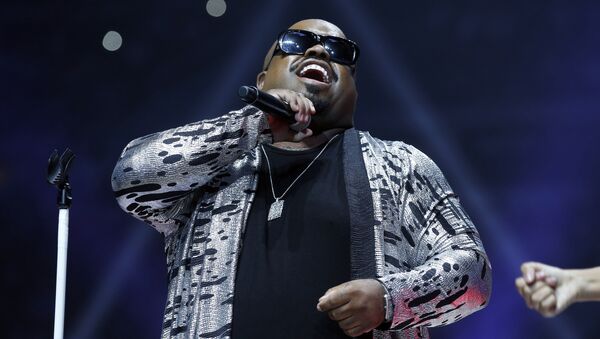 Recording artist CeeLo Green performs during halftime of an NBA basketball game between the Utah Jazz and the Detroit Pistons, Wednesday, Oct. 28, 2015, in Auburn Hills, Mich - Sputnik International