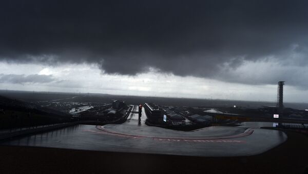 Storm clouds hover over the Circuit of The Americas in Austin, Texas - Sputnik International