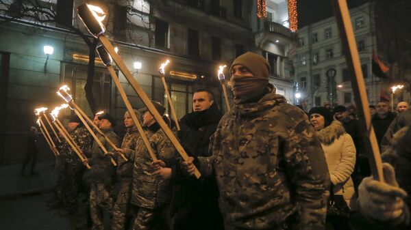 Nationalist March in Kiev  - Sputnik International