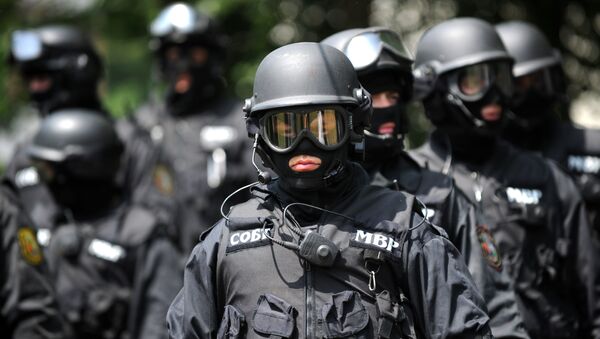 A special anti-terror police unit participate in an anti-terror drill in Bulgarian capital Sofia - Sputnik International
