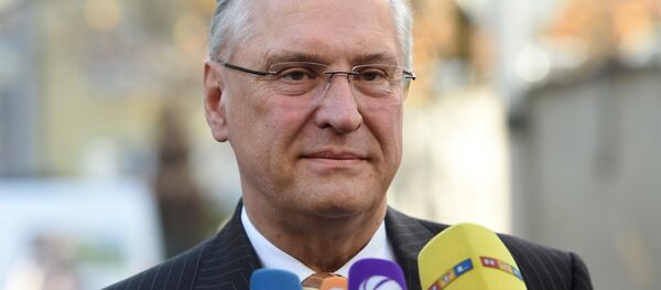 Bavarian Interior Minister Joachim Herrmann is seen upon arrival at a board meeting of the Christian Social Union Party (CSU) in Munich, southern Germany, on November 2, 2015 Bavarian Interior Minister Joachim Herrmann is seen upon arrival at a board meeting of the Christian Social Union Party (CSU) in Munich, southern Germany, on November 2, 2015 - Sputnik International