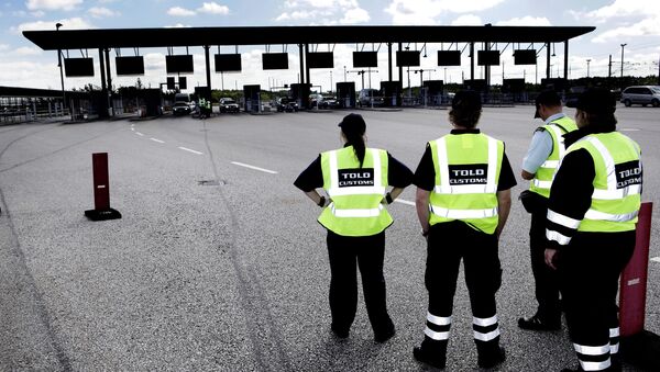 Danish customs officials stand ready at the Danish border. File photo - Sputnik International