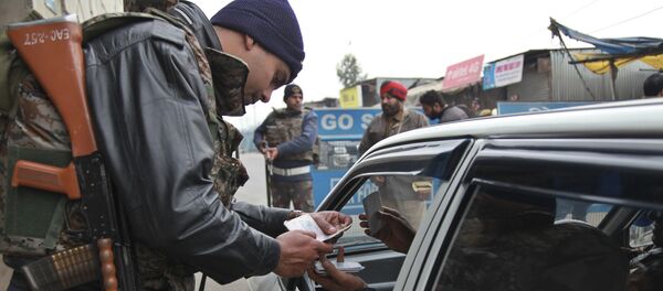 Indian security personnel check people entering an airbase in Pathankot, India, Monday, Jan. 4, 2016 Indian security personnel check people entering an airbase in Pathankot, India, Monday, Jan. 4, 2016 - Sputnik International