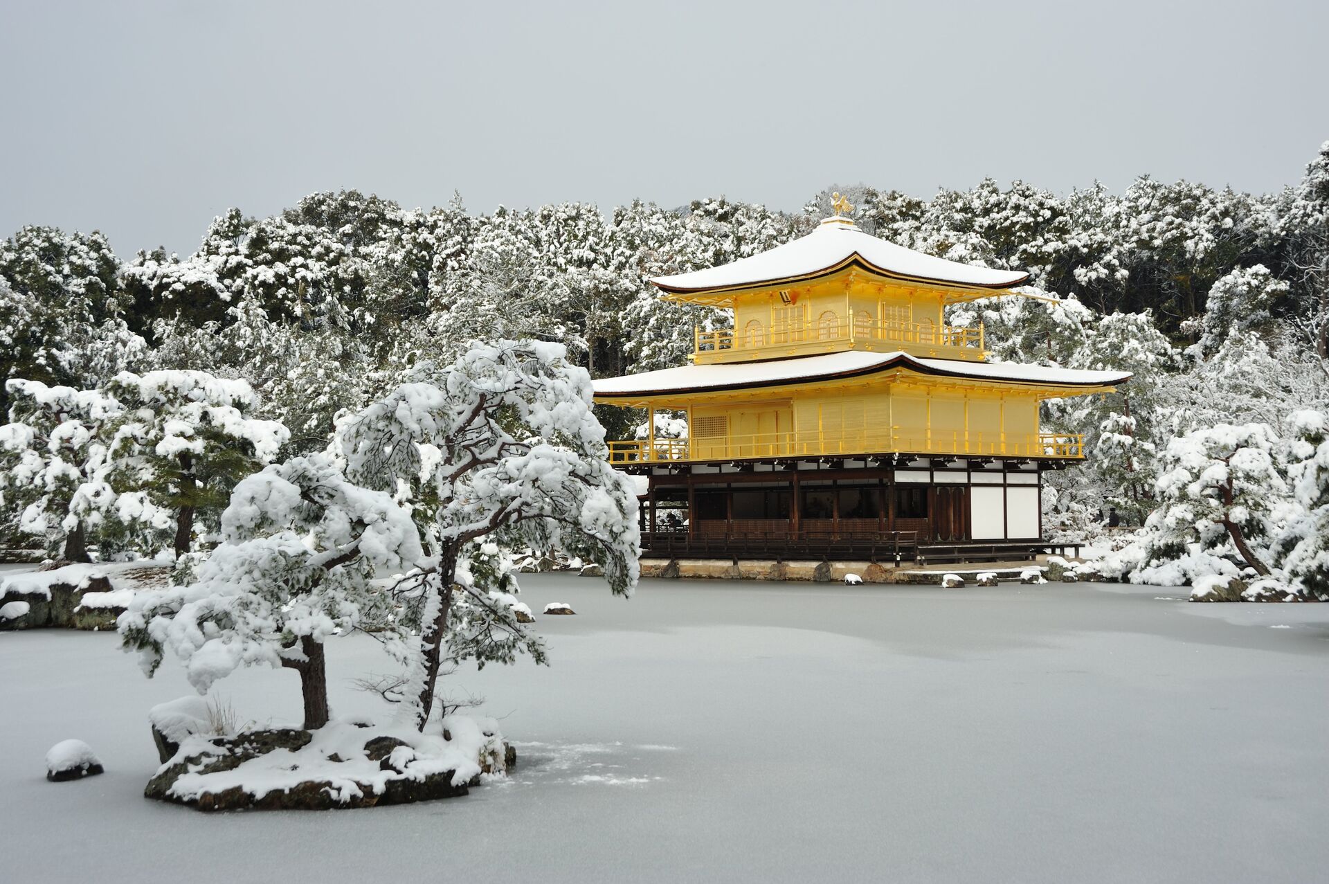 Kinkakuji temple in snow, Japan - Sputnik International, 1920, 24.12.2022