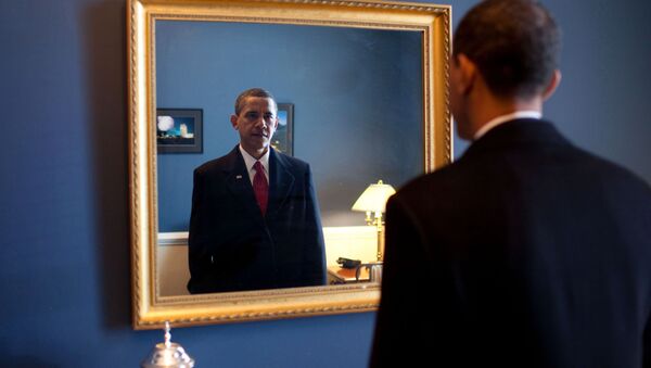 Jan. 20, 2009. President-elect Barack Obama was about to walk out to take the oath of office. Backstage at the U.S. Capitol, he took one last look at his appearance in the mirror - Sputnik International