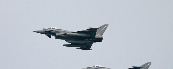 Spanish Eurofighter Typhoon jets Spanish Eurofighter Typhoon jets - Sputnik International
