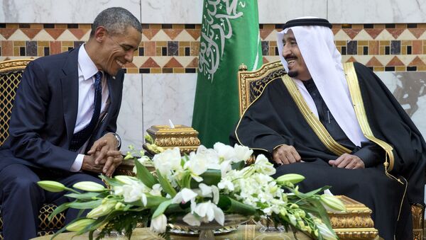 President Barack Obama meets new Saudi Arabian King Salman bin Abdul Aziz in Riyadh, Saudi Arabia (file photo) - Sputnik International