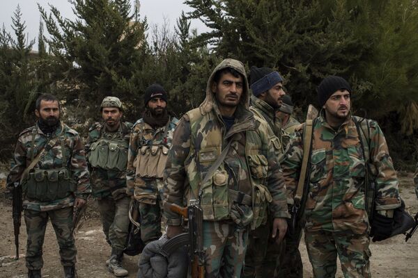 Syrian Arab Army (SAA) soldiers Syrian Arab Army (SAA) soldiers - Sputnik International