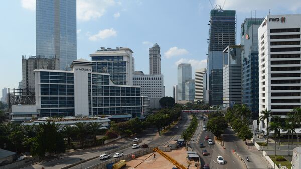 A general view shows Jakarta's central Sudirman road with a small amount of traffic - Sputnik International