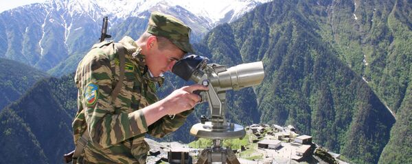 Frontier Post on Russian-Georgian Border Frontier Post on Russian-Georgian Border - Sputnik International