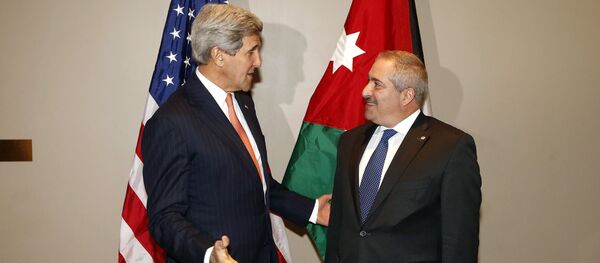 US Secretary of State John Kerry(L), meets with Jordanian Foreign Minister Nasser Judeh at United Nations headquarters (File) US Secretary of State John Kerry(L), meets with Jordanian Foreign Minister Nasser Judeh at United Nations headquarters (File) - Sputnik International