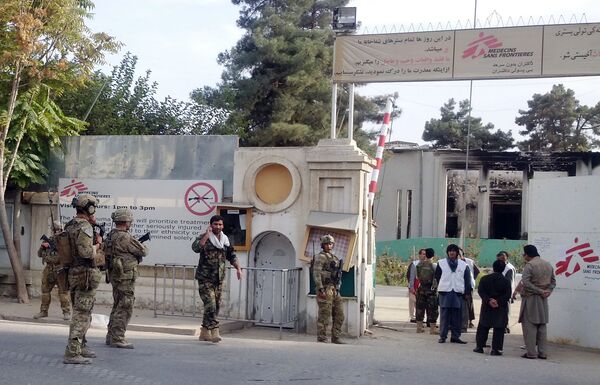 FILE - In this Thursday, Oct. 15, 201,5 file photo, U.S. soldiers walk into the charred remains of the Doctors Without Borders hospital in Kunduz, Afghanistan FILE - In this Thursday, Oct. 15, 201,5 file photo, U.S. soldiers walk into the charred remains of the Doctors Without Borders hospital in Kunduz, Afghanistan - Sputnik International