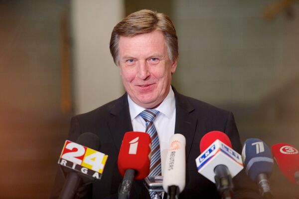 Maris Kucinskis of the Greens and Farmers Union (ZZS) speaks during a press conference after Latvian President nominated him as Prime Minister and asked to form a new government in Riga Maris Kucinskis of the Greens and Farmers Union (ZZS) speaks during a press conference after Latvian President nominated him as Prime Minister and asked to form a new government in Riga - Sputnik International