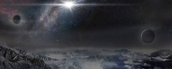 An artist’s impression of the superluminous supernova ASASSN-15lh as it would appear from an exoplanet located about 10,000 light-years away in the host galaxy of the supernova. An artist’s impression of the superluminous supernova ASASSN-15lh as it would appear from an exoplanet located about 10,000 light-years away in the host galaxy of the supernova. - Sputnik International