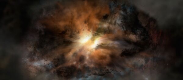 This artist's rendering shows a galaxy called W2246-0526, the most luminous galaxy known - Sputnik International