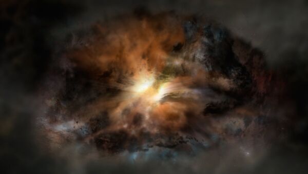 This artist's rendering shows a galaxy called W2246-0526, the most luminous galaxy known - Sputnik International