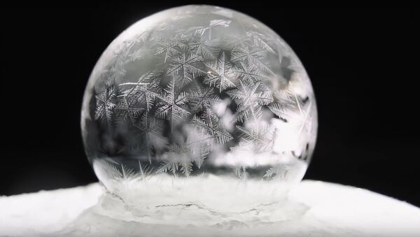 Freezing soap bubbles at -15 celsius - Warsaw - Sputnik International