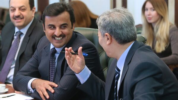 Qatari Emir Sheikh Tamim Bin Hamad Thani in Moscow - Sputnik International