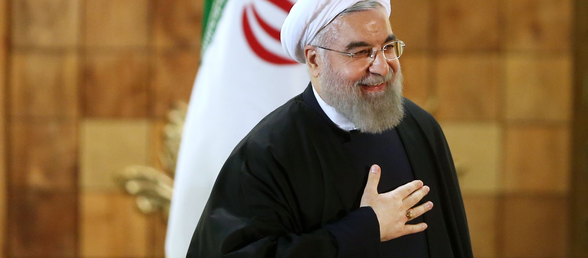 Iran's President Hassan Rouhani gestures at the conclusion of his press conference, in Tehran, Iran, Sunday, Jan. 17, 2016.  - Sputnik International, 1920, 01.10.2019