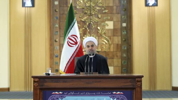 Iranian President Hassan Rouhani attends a news conference in Tehran, Iran January 17, 2016 - Sputnik International