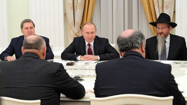 President Vladimir Putin meets with representatives of European Jewish Congress - Sputnik International