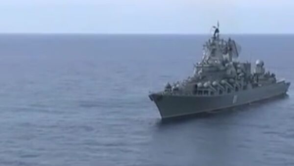 The cruiser Varyag on duty in Syria - Sputnik International