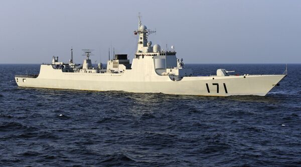 Chinese navy warship, the DDG-171 Haikou destroyer, patrols the waters of the Gulf of Aden (file photo) Chinese navy warship, the DDG-171 Haikou destroyer, patrols the waters of the Gulf of Aden (file photo) - Sputnik International