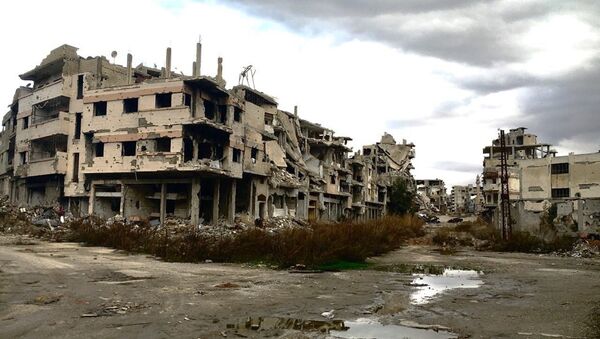 Destroyed buildings in Homs, Syria. - Sputnik International