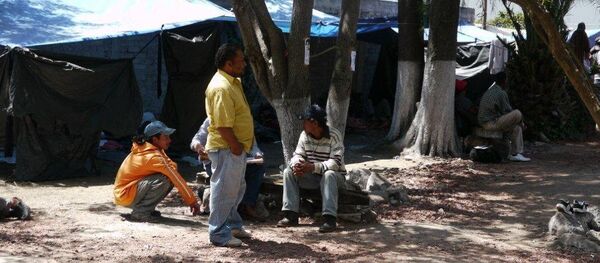 Beds in the migrant shelter Beds in the migrant shelter - Sputnik International