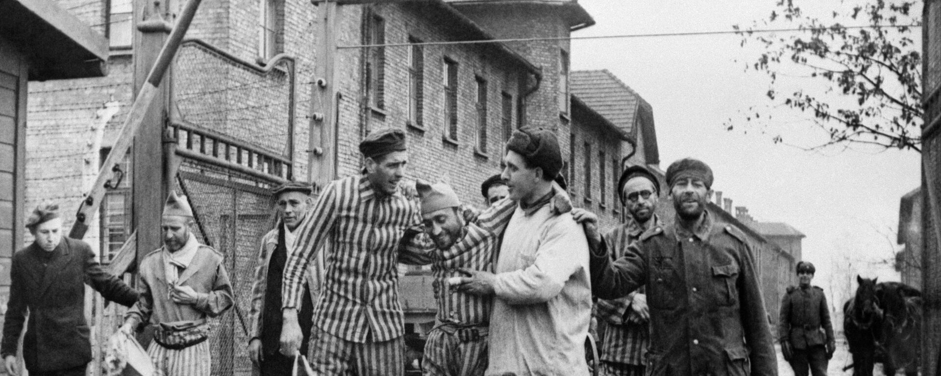  Second World War of 1939-1945. Soviet troops liberate the prisoners of the Nazi concentration camp Auschwitz-Birkenau (Poland) - Sputnik International, 1920, 23.01.2020
