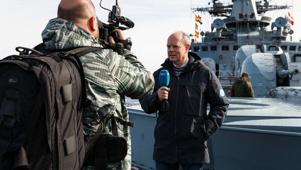 Journalists onboard the ships of the Russian permament naval group in the Mediterranean Sea - Sputnik International