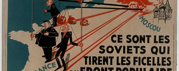 French propaganda poster from the 1936 elections regarding the Front Populaire French propaganda poster from the 1936 elections regarding the Front Populaire - Sputnik International