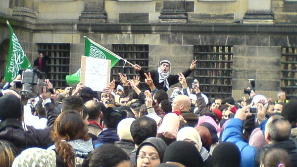 Peaceful Muslim protest at Dam Square - Sputnik International